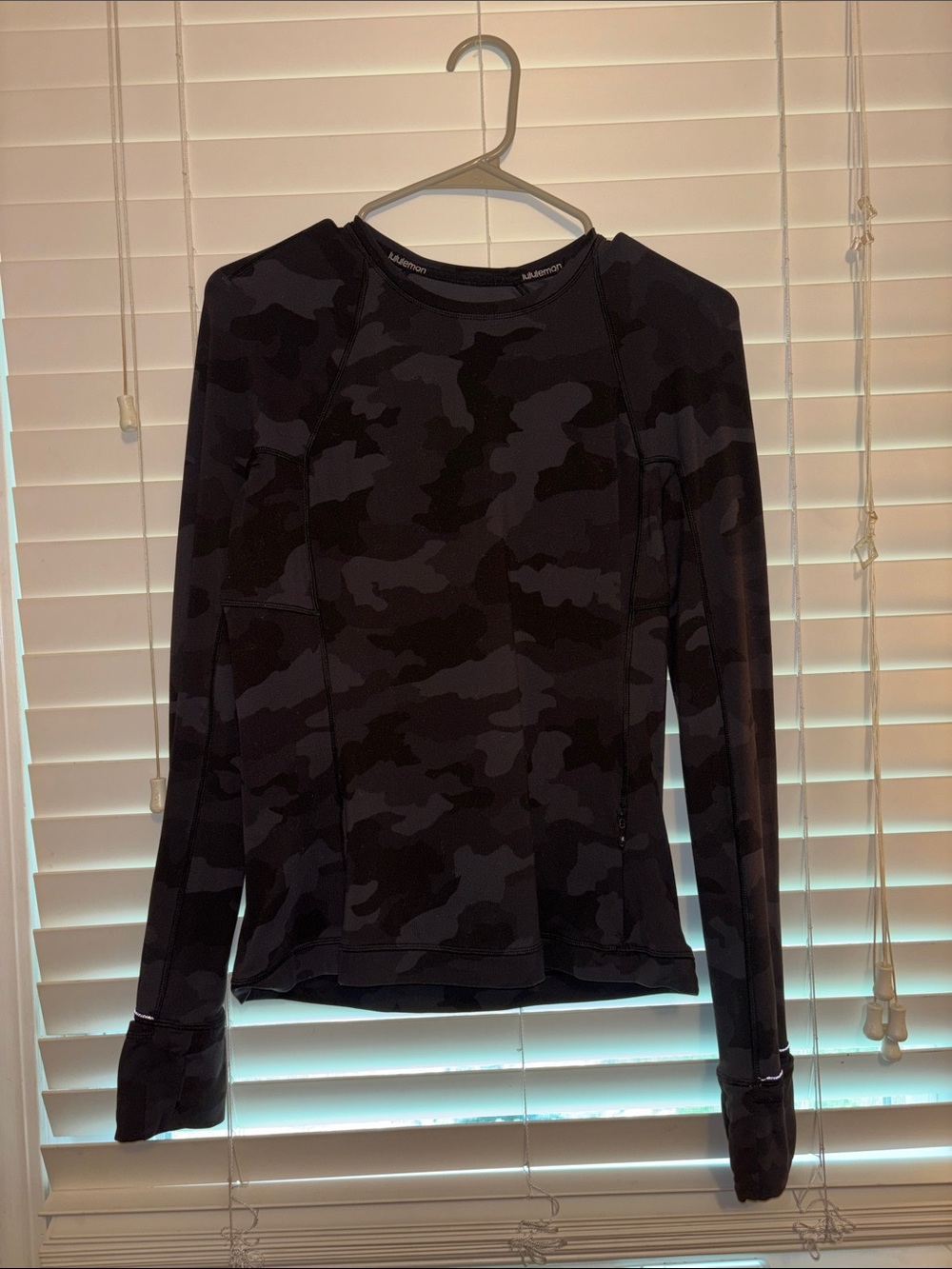 lululemon athletica Black Camo Long Sleeve Performance Top